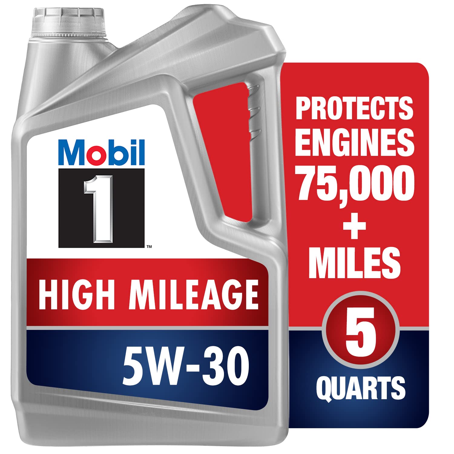 Foto 2 pulgar | Aceite De Motor Mobil 1 De Alto Kilometraje, Totalmente Sintético, 5w-30 5l - Venta Internacional.