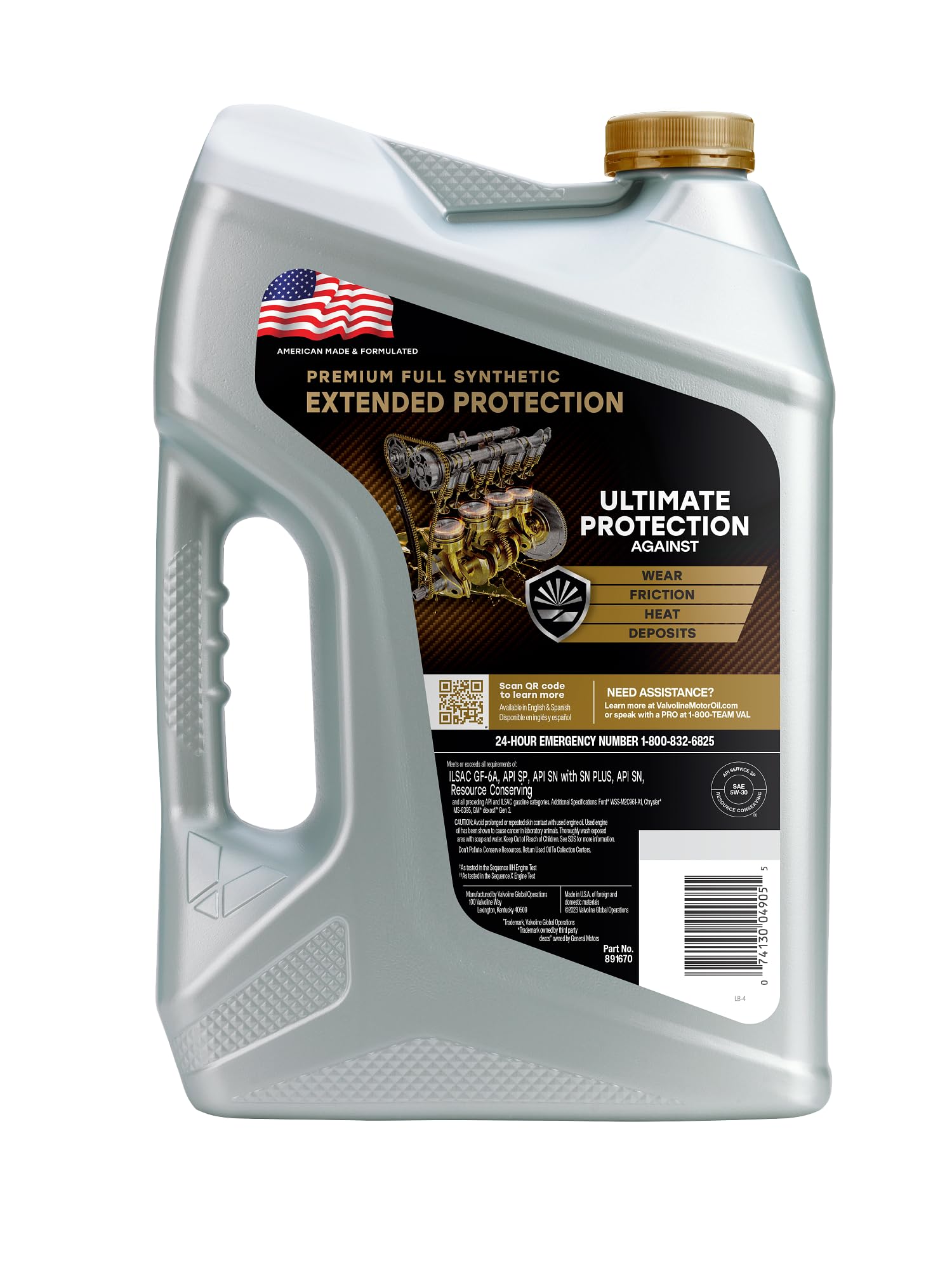 Foto 3 pulgar | Aceite De Motor Valvoline De Protección Extendida Totalmente Sintético 5w-30 5l - Venta Internacional.