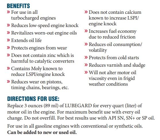 Foto 8 pulgar | Protector De Aceite De Motor Lubegard 30015 Para Turbocompresor De 450 Ml - Venta Internacional.