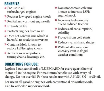 Foto 7 | Protector De Aceite De Motor Lubegard 30015 Para Turbocompresor De 450 Ml - Venta Internacional.