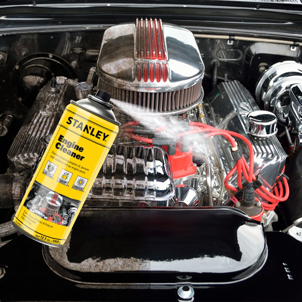 Foto 4 pulgar | Limpiador De Motores En Aerosol Stanley, 355 Ml, Desengrasante Automotriz - Venta Internacional.
