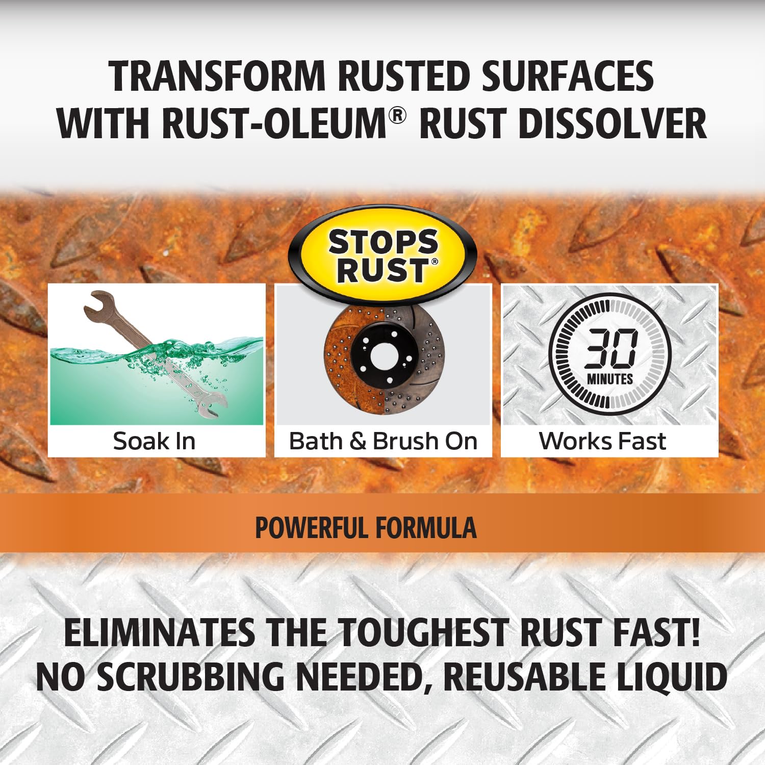 Foto 4 pulgar | Disolvedor De Óxido Para Baño Y Baño Rust-oleum Heavy-duty, 3,78 L - Venta Internacional.