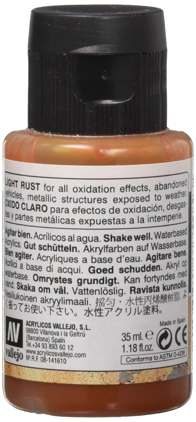 Foto 3 pulgar | Wash Vallejo Light Rust 35 Ml Para Superficies Resistentes A La Intemperie - Venta Internacional.