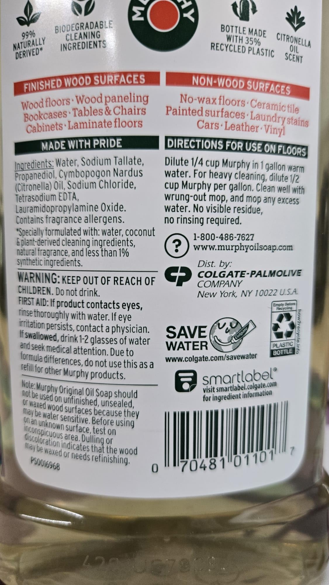 Foto 4 pulgar | Soap Murphy Oil Original Formula 473 Ml (paquete De 2) - Venta Internacional.