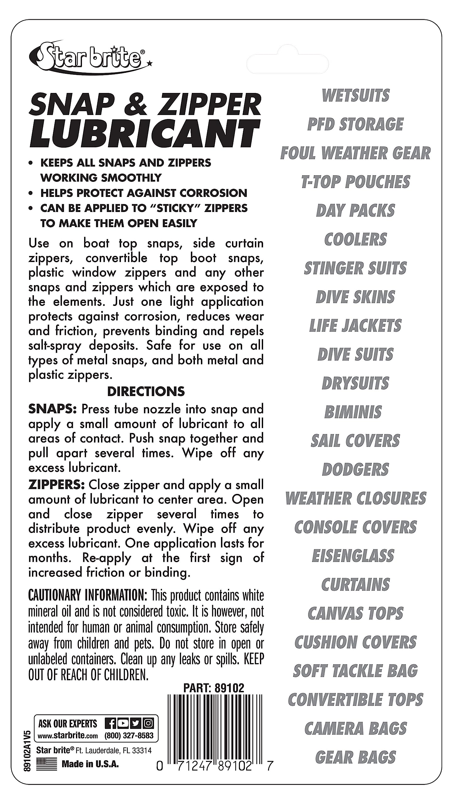Foto 2 | Lubricante Star Brite Snap & Zipper  50 Ml  Transparente  No Mancha - Venta Internacional.