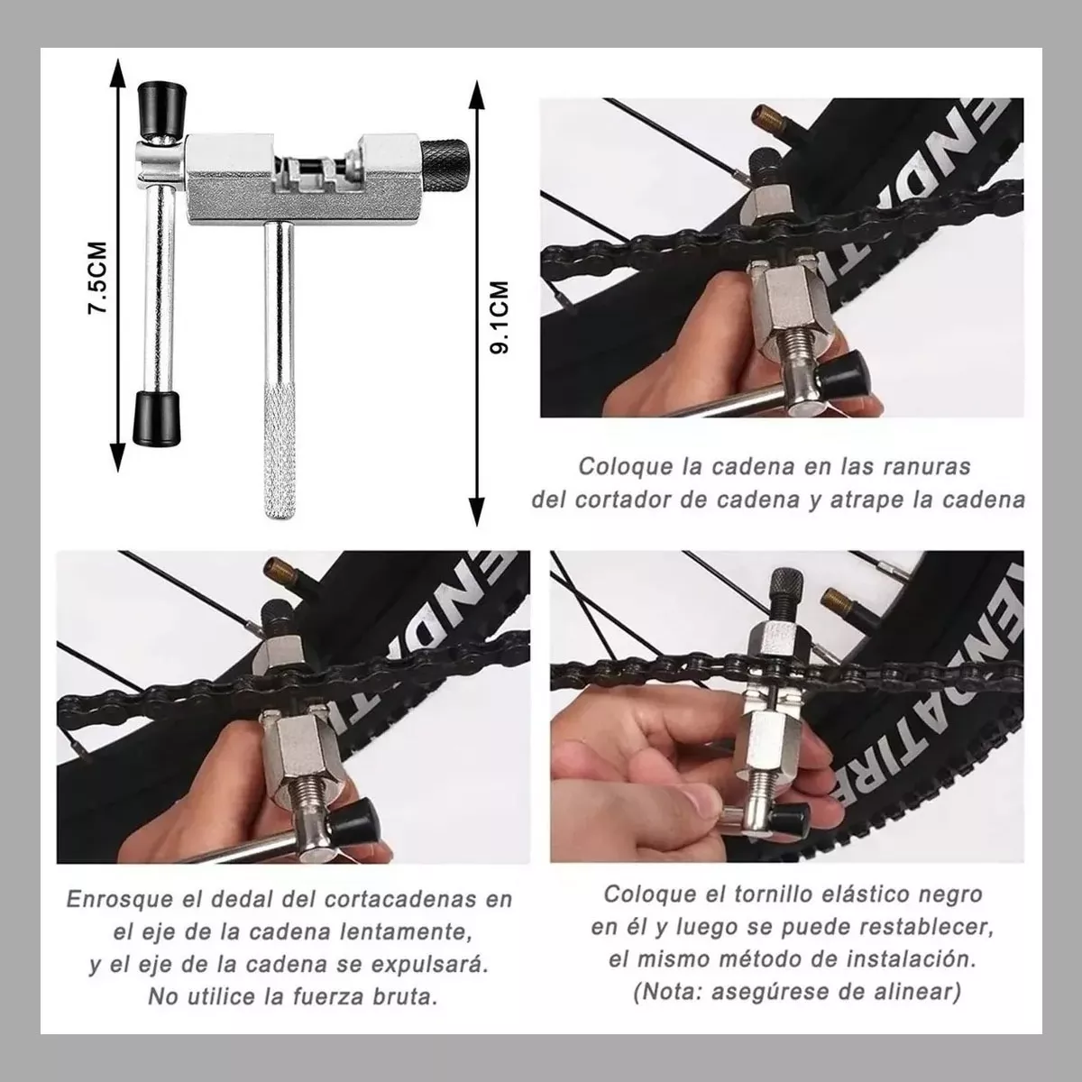 Foto 4 pulgar | Kit Bicicleta De Herramienta 6 En 1 Extractor Pernos Cadena Eo Safe Imports Esi-18100 Multicolor