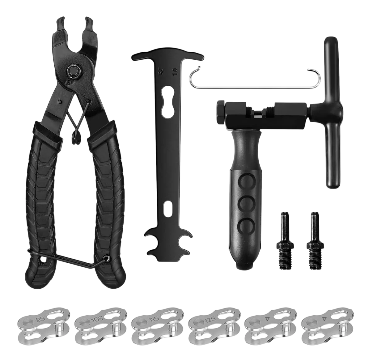 Kit De Pinzas Cortador Extractor De Pernos De Cadena Bicicleta, Negro