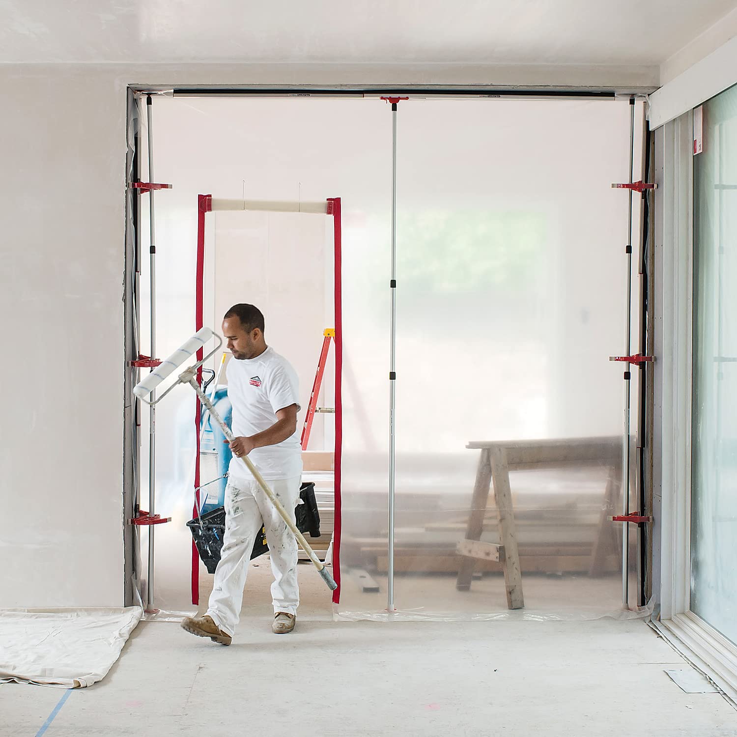 Foto 7 pulgar | Zipwall Hdaz12 Heavy Duty Zipwall, Paquete De 12 Unidades, Rojo, 12 Unidades - Venta Internacional.