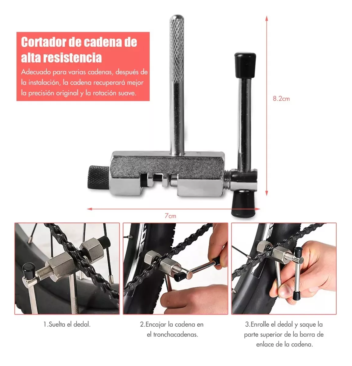 Foto 4 | Herramientas P/reparación Lab.g Bicicletas Extractor Pernos Cadena Negro/plata