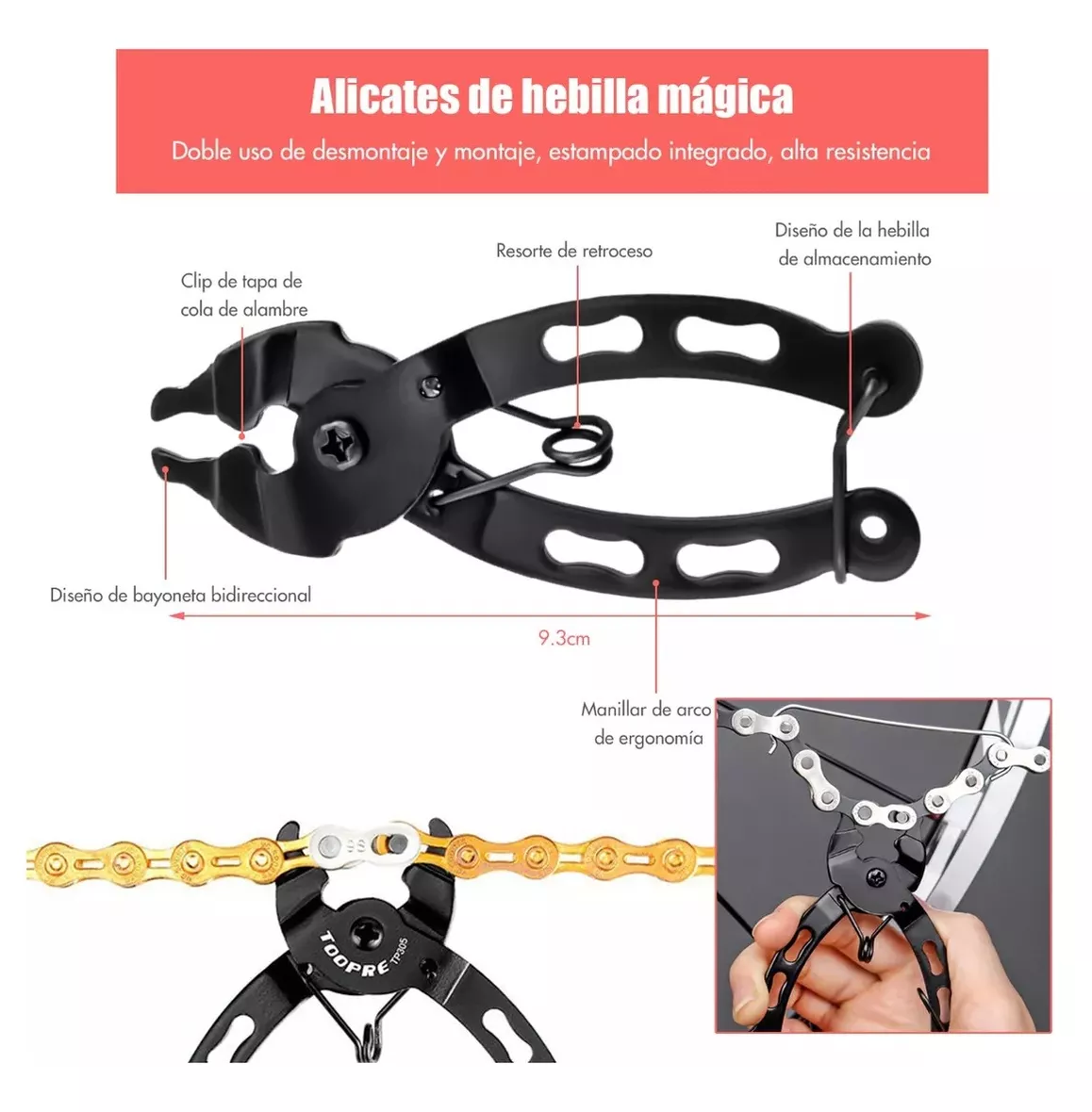 Foto 5 | Herramientas P/reparación Lab.g Bicicletas Extractor Pernos Cadena Negro/plata
