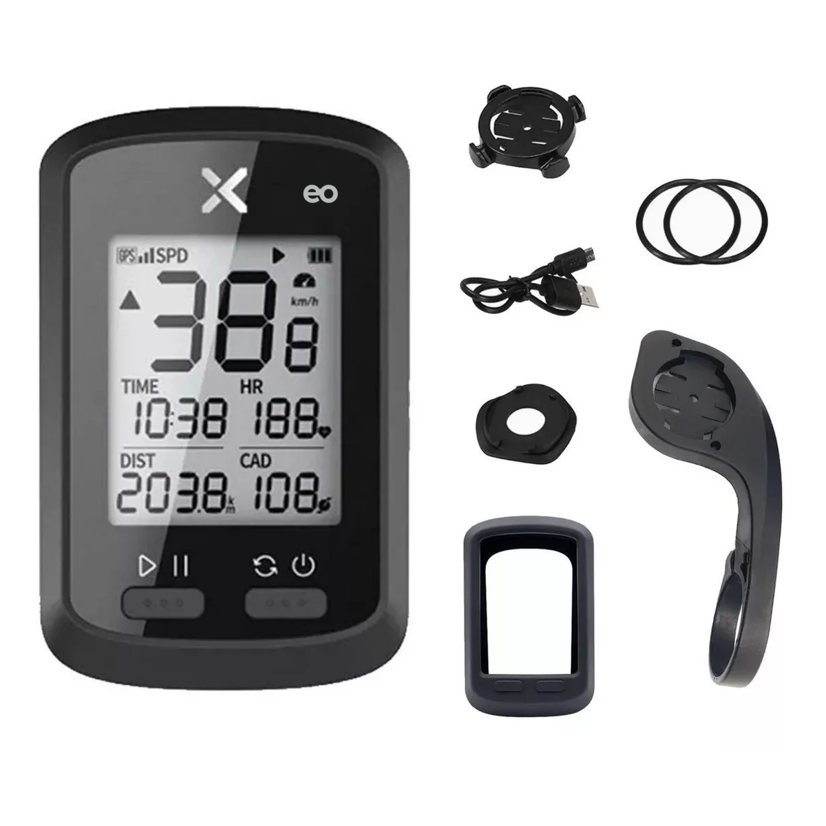 Foto 2 pulgar | Velocímetro/odómetro Para Bicicleta G+ Gps Con Soporte+funda Eo Safe Imports Esi-13370-1 Negro