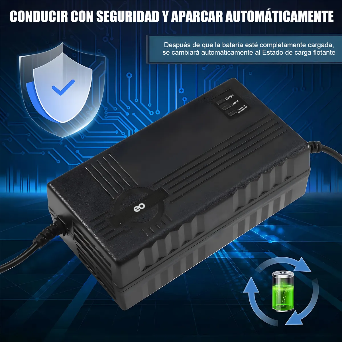 Foto 4 pulgar | Cargador Para Bicicleta Eléctrica 48v 12ah Con 3 Luces Eo Safe Imports Esi-19323 Negro