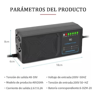 Foto 2 | Cargador Universal Rápido Para Bicicleta Eléctrica De 48v20a Eo Safe Imports Esi-19325 Gris