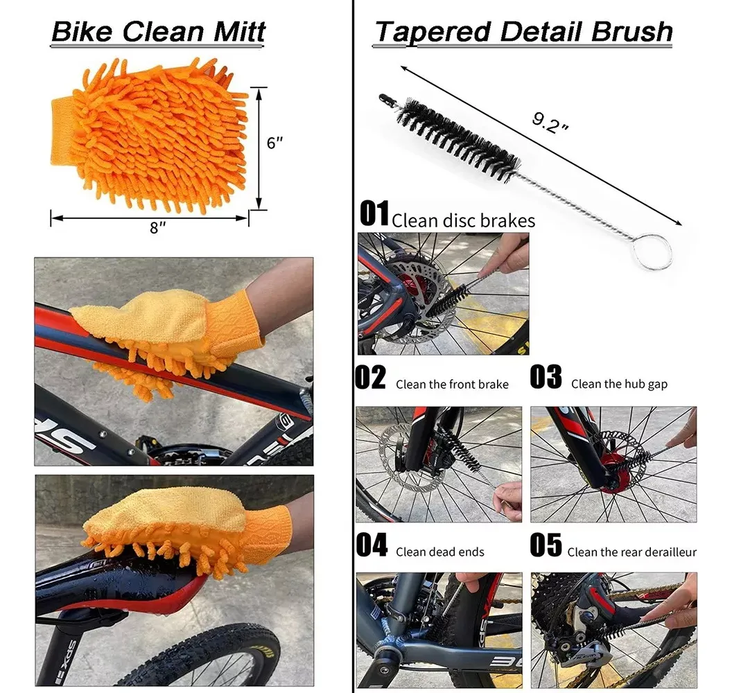 Foto 5 pulgar | Kit De Cepillos Xtellar  De Limpieza Para Bicicleta 10 Piezas