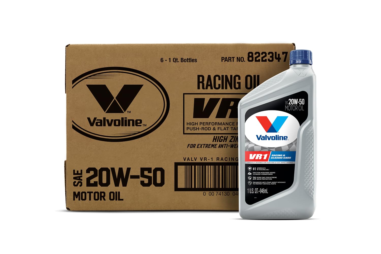 Foto 2 pulgar | Aceite De Motor Valvoline Vr1 Racing Sae 20w-50 946 Ml (x6) - Venta Internacional.