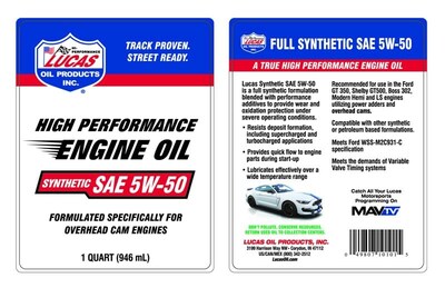 Foto 2 | Aceite De Motor Lucas Oil 10101 Sintético Sae 5w-50 4,7 L (paquete De 6) - Venta Internacional.