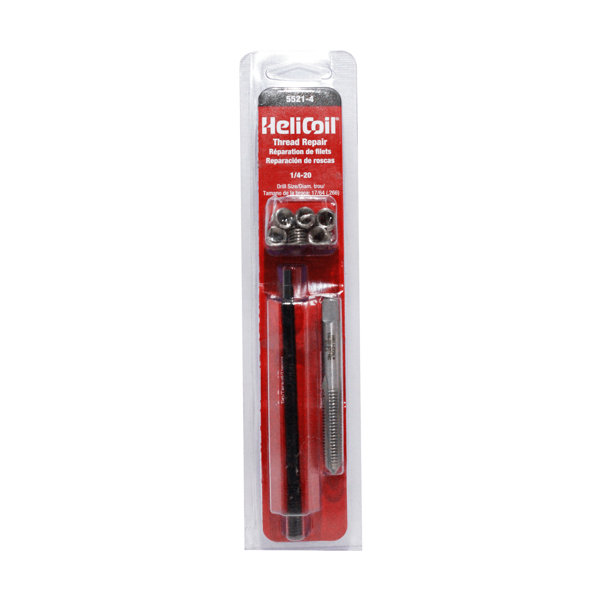 Kit Reparación Roscas Helicoil 1/4-20x.375 con 12 Insertos