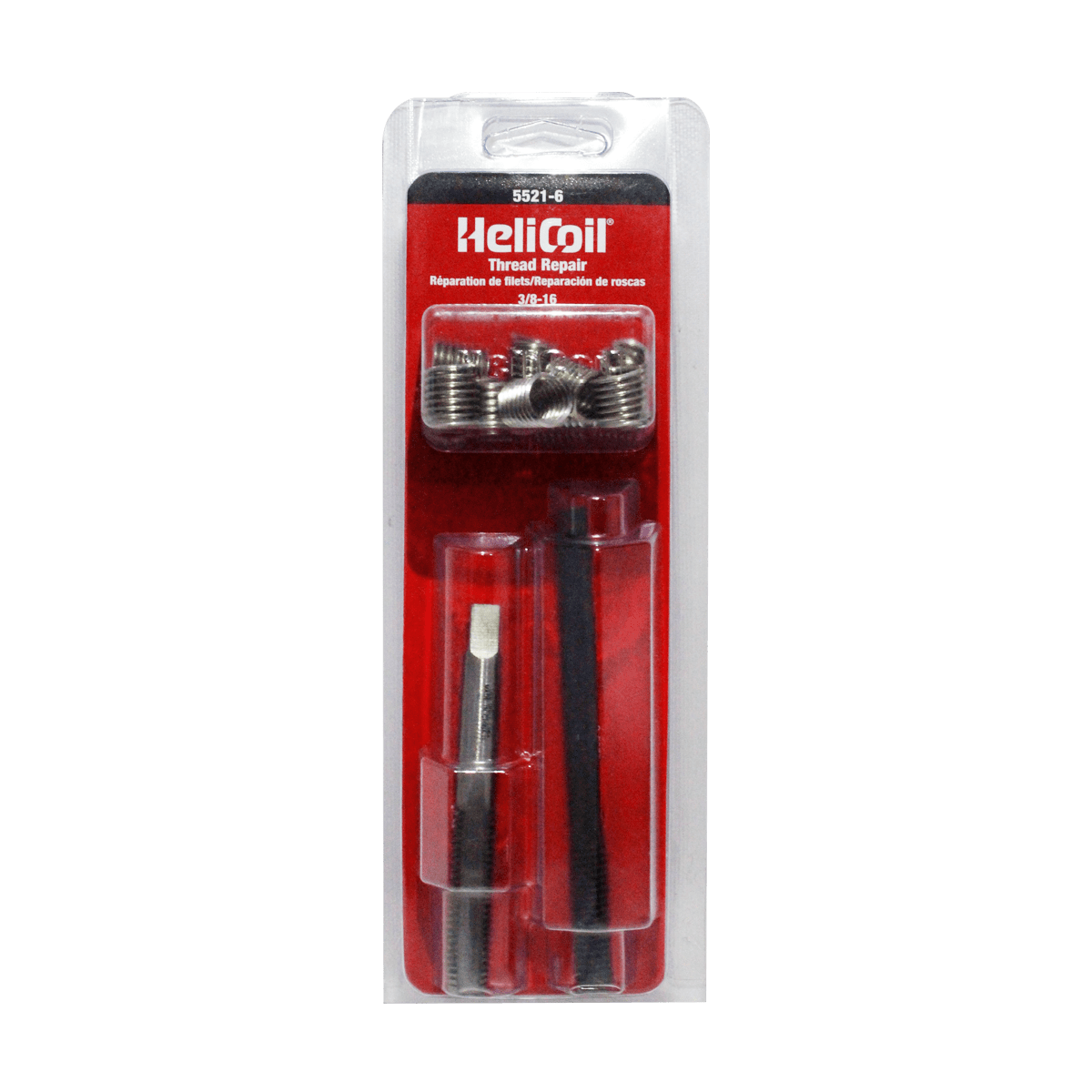 Kit Reparación Roscas Helicoil 3/8-16x.562 con 12 Insertos