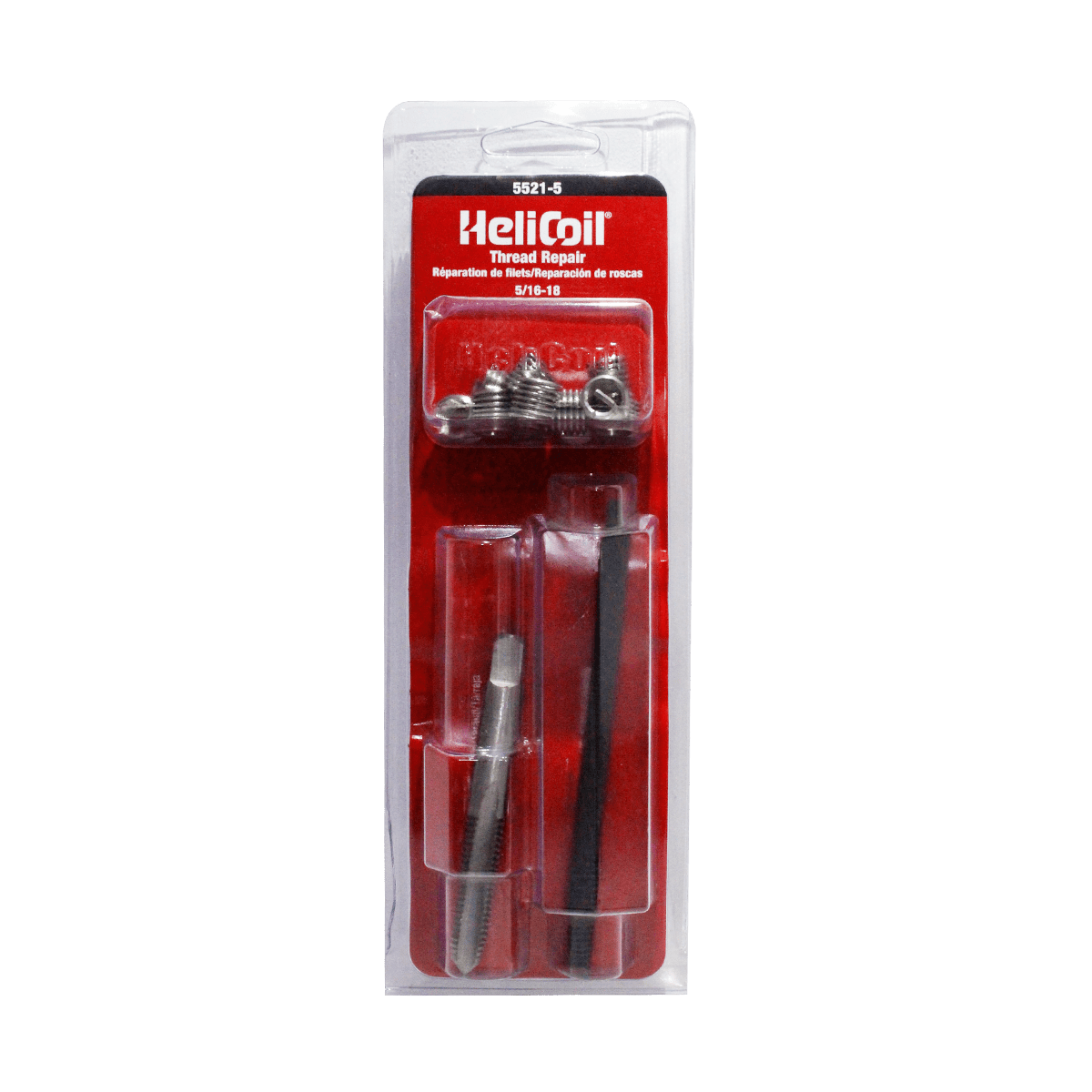 Kit Reparación Roscas Helicoil 5/16-18x.469 con 12 Insertos