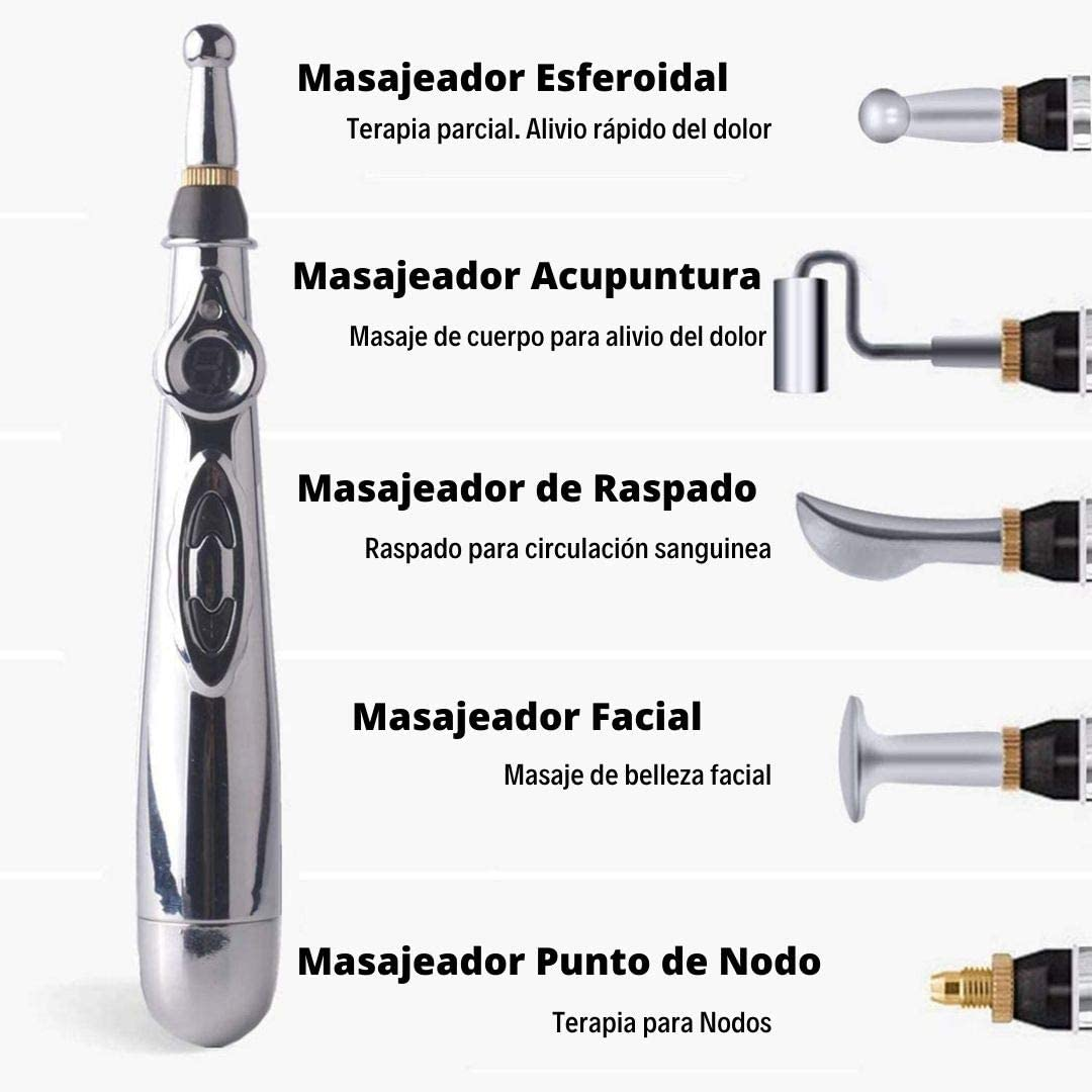 Foto 3 pulgar | Pluma de Masaje Malubero Acupuntura Electrónica