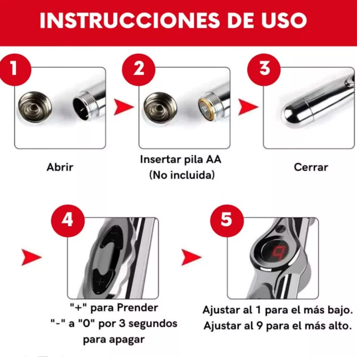 Foto 5 | Pluma Acupuntura Masajeador Electrico Kimhi Estimulador Muscular Acero Inoxidable Para El Alivio Del Dolor Y La