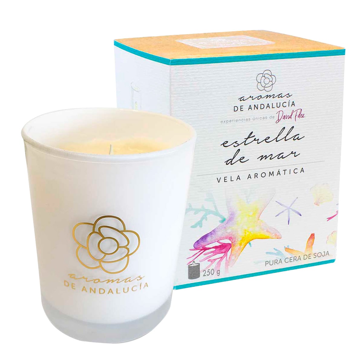 Vela de Soja Andalucía Aromática y Decorativa de 250 G Aroma Estrella de Mar $623