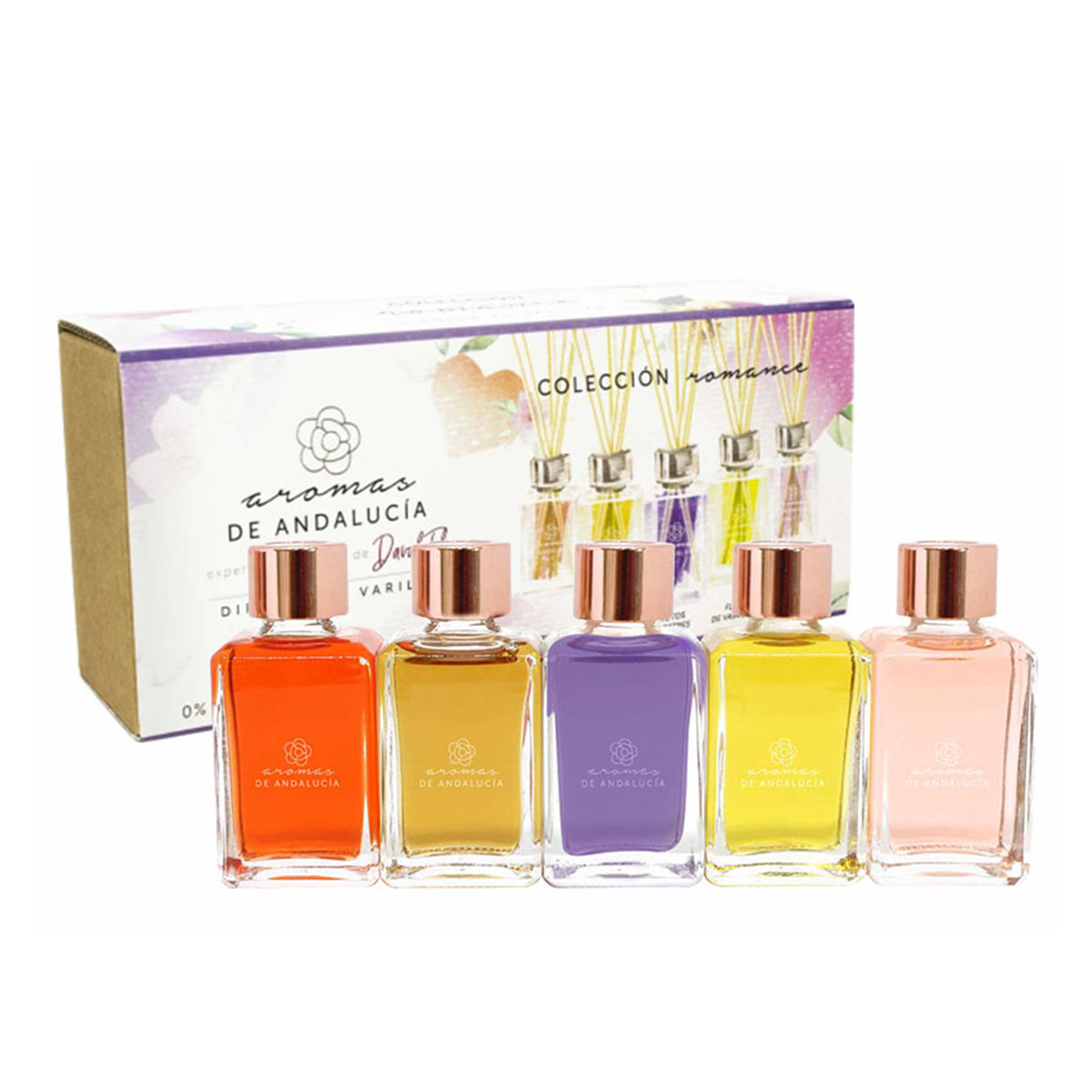 Foto 2 | Kit de 5 Esencias de 30 ml Fragancia en Varillas Andalucía Aromas Romance