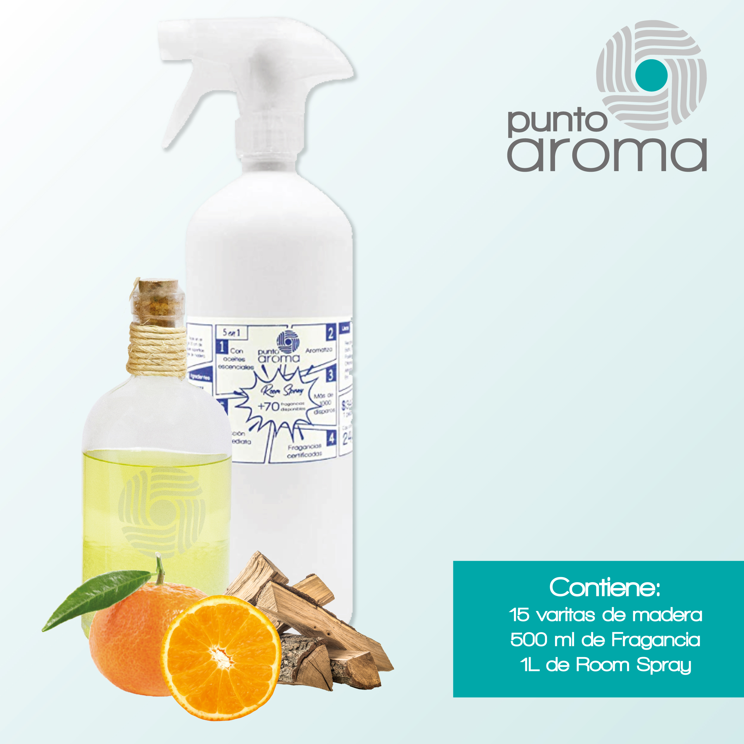 Foto 4 pulgar | Aromatizante de Ambiente Punto Aroma Madera Mandarina Reed Diffuser Extra Grande