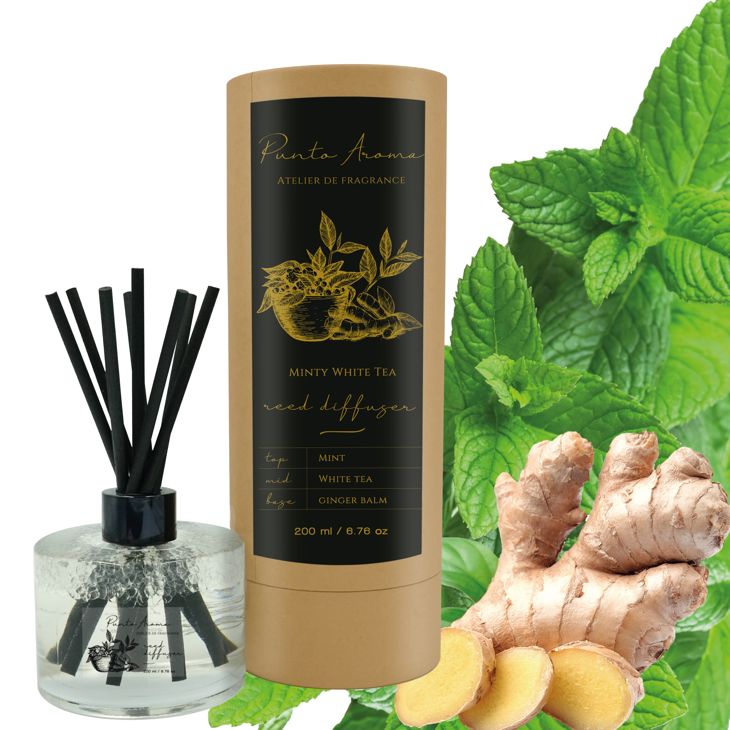 Foto 2 pulgar | Aromatizante de Ambiente Reed Diffuser - Punto Aroma - Minty White Tea