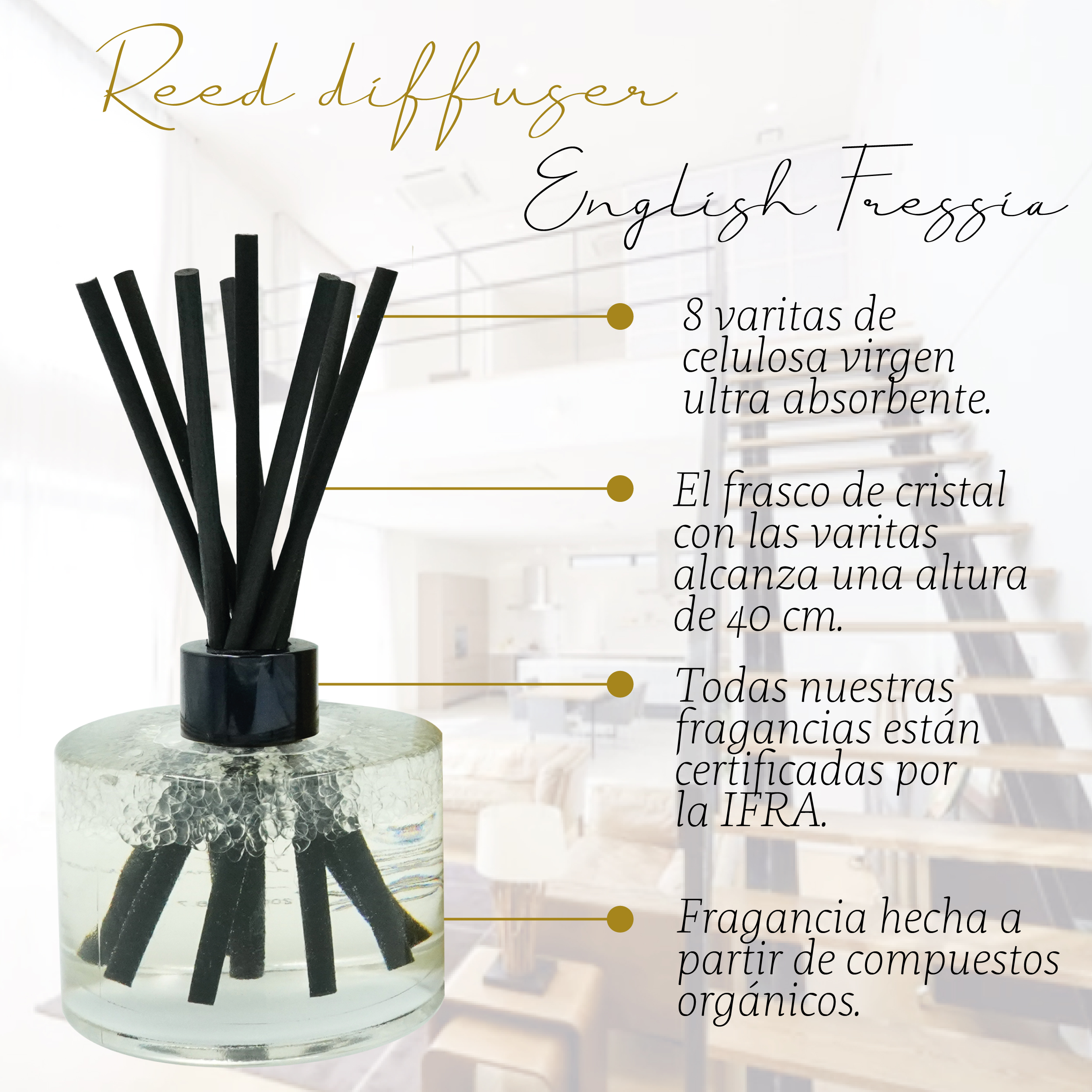 Foto 4 pulgar | Aromatizante de Ambiente Reed Diffuser - Punto Aroma -  Eglish Fresia