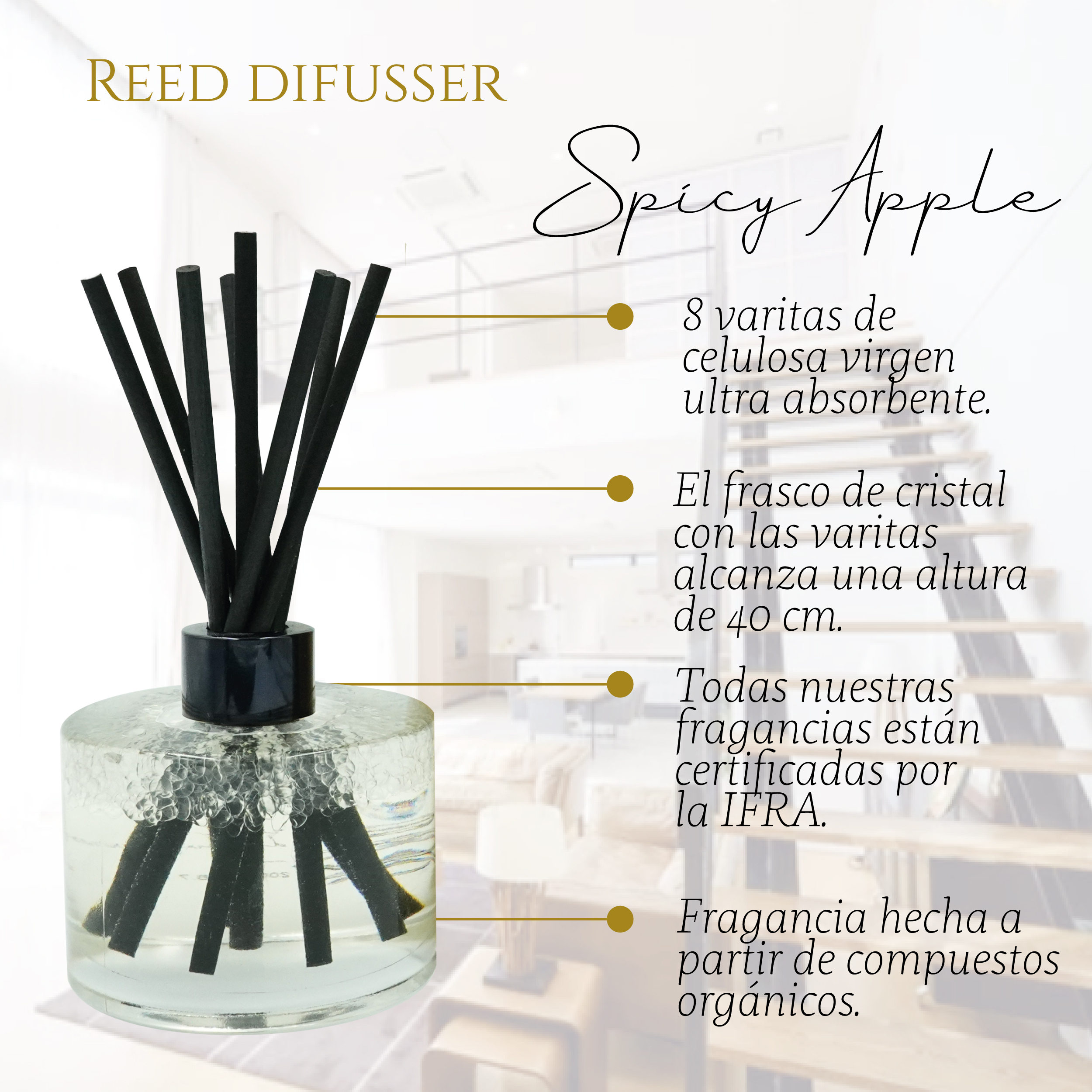 Foto 4 pulgar | Reed Diffuser Aromatizante de Ambiente Punto Aroma Spicy Apple