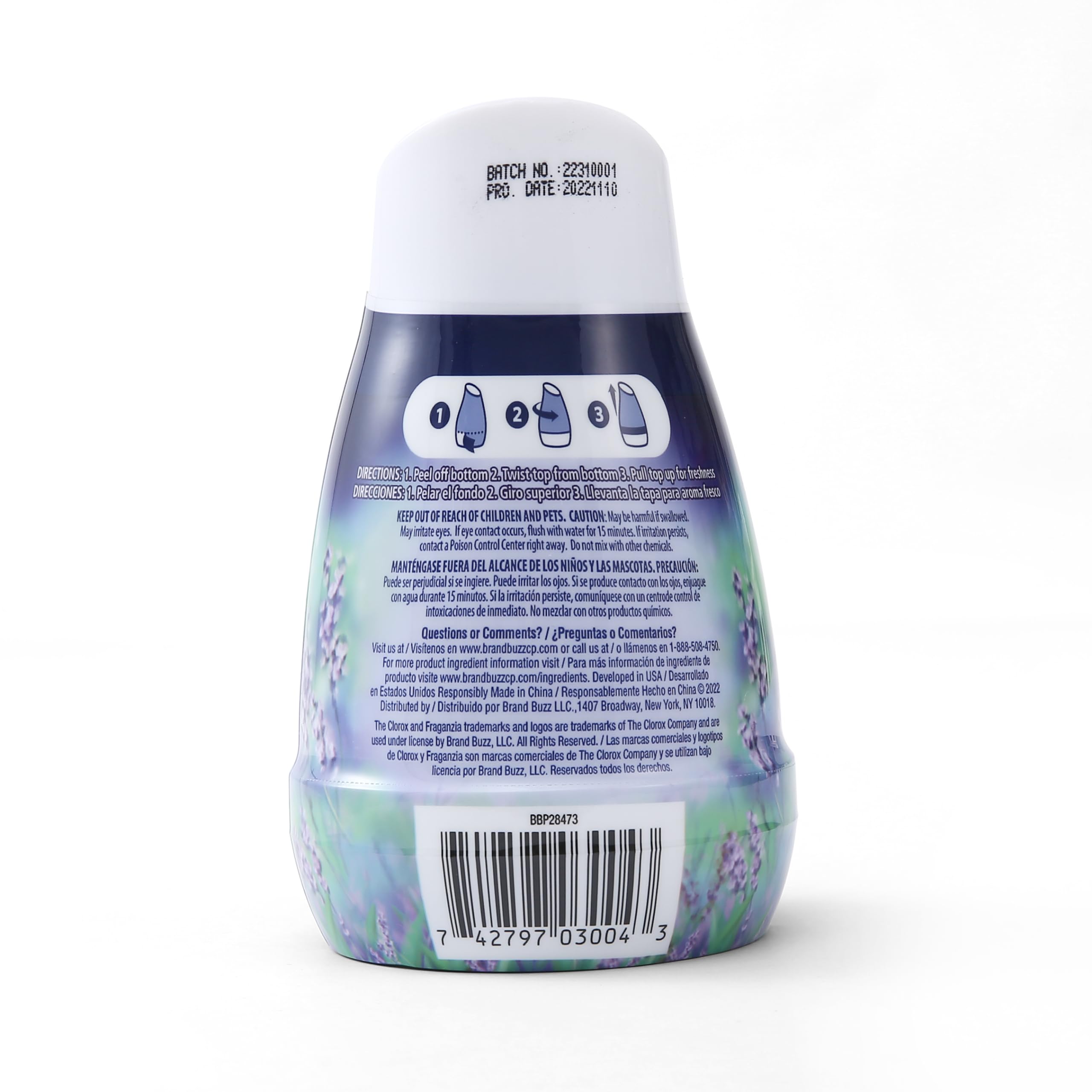 Foto 5 pulgar | Ambientador en Gel Clorox Fraganzia Lavanda con Eucalipto 180 ml 12 Piezas - Venta Internacional