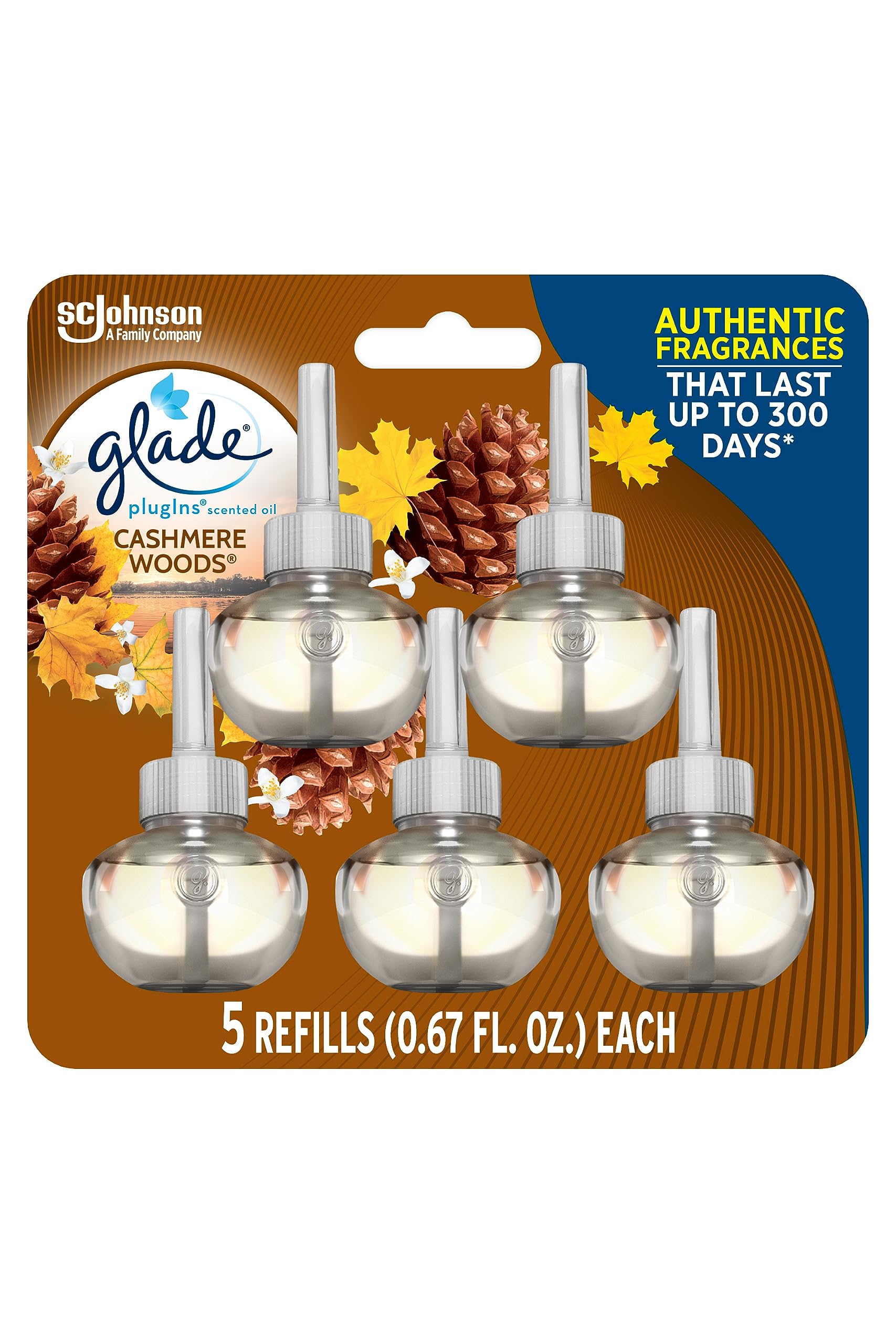 Foto 2 pulgar | Recambios Glade Plugins Para Ambientador, Madera De Cachemir, 100 Ml X 5 - Venta Internacional.