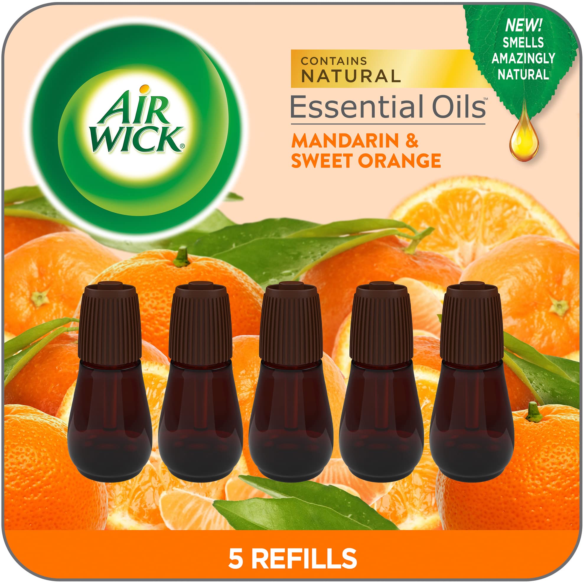 Recambio Air Wick Essential Mist, 5 Unidades, Mandarín Y Naranja Dulce - Venta Internacional.