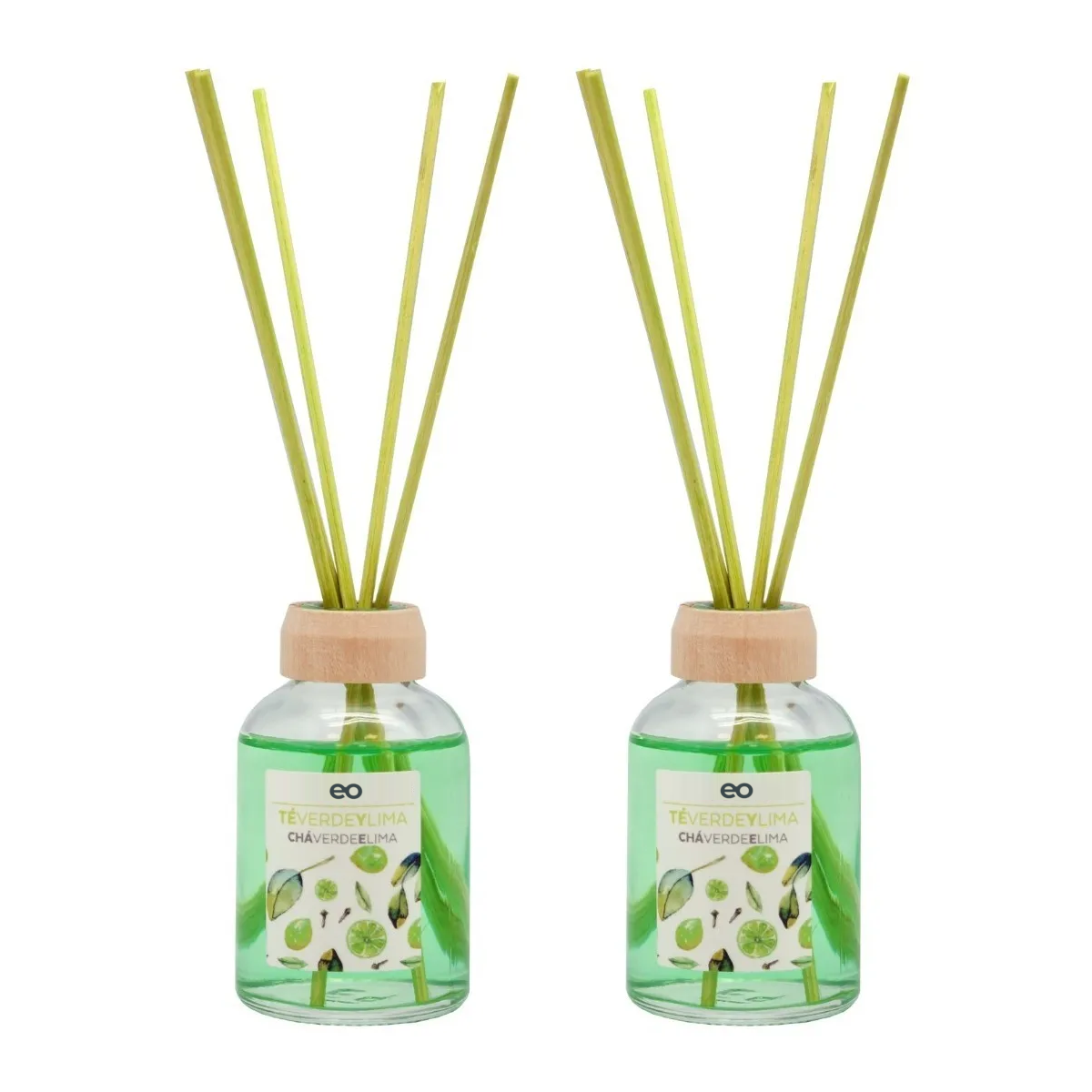 Foto 2 pulgar | Pack Duo Difusor Varilla Aroma Te Verde Lima 50 Ml Eo Safe Imports Esi-20081 Verde
