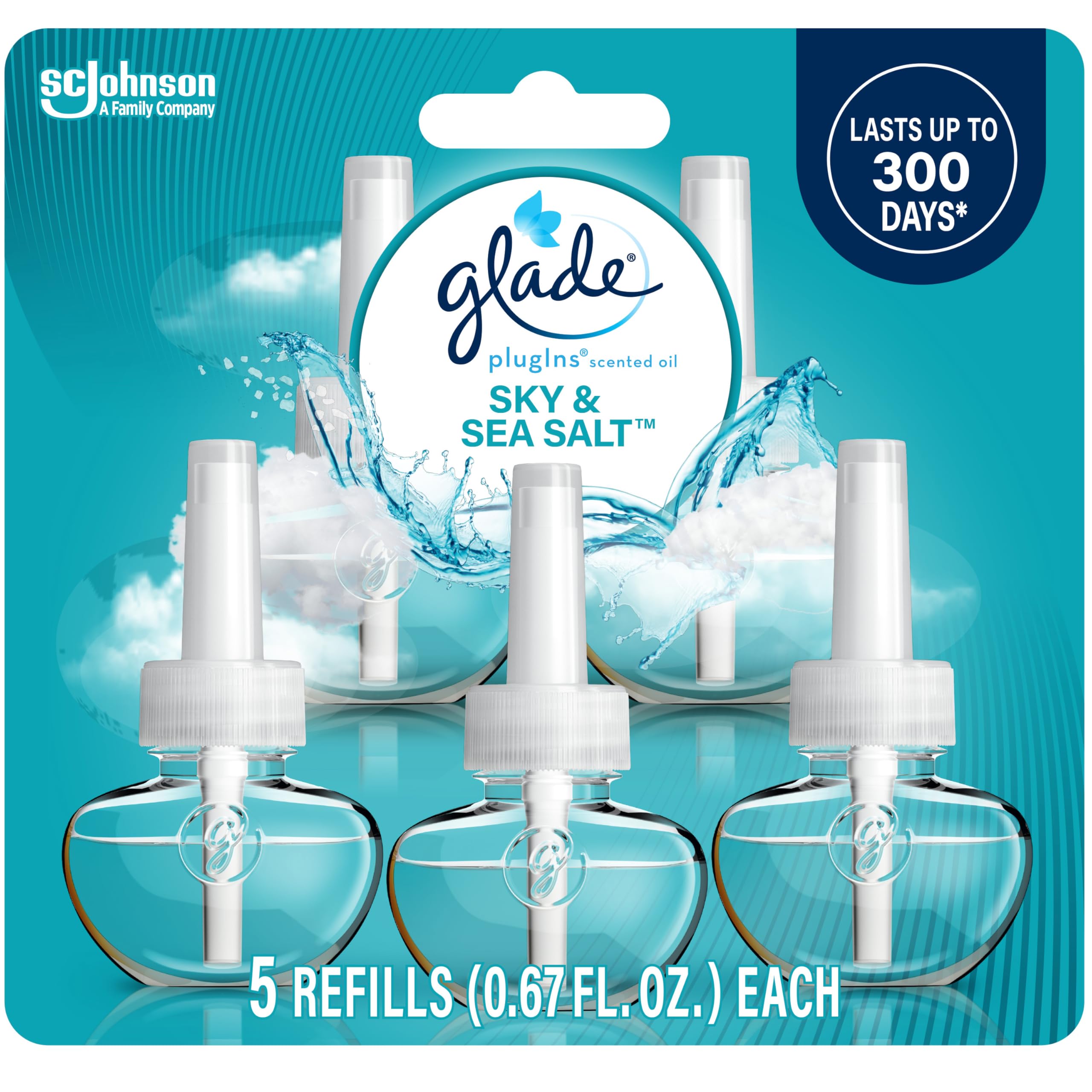 Foto 2 pulgar | Recambios Para Ambientador Glade Plugins Sky & Sea Salt  100 Ml X 5 - Venta Internacional.