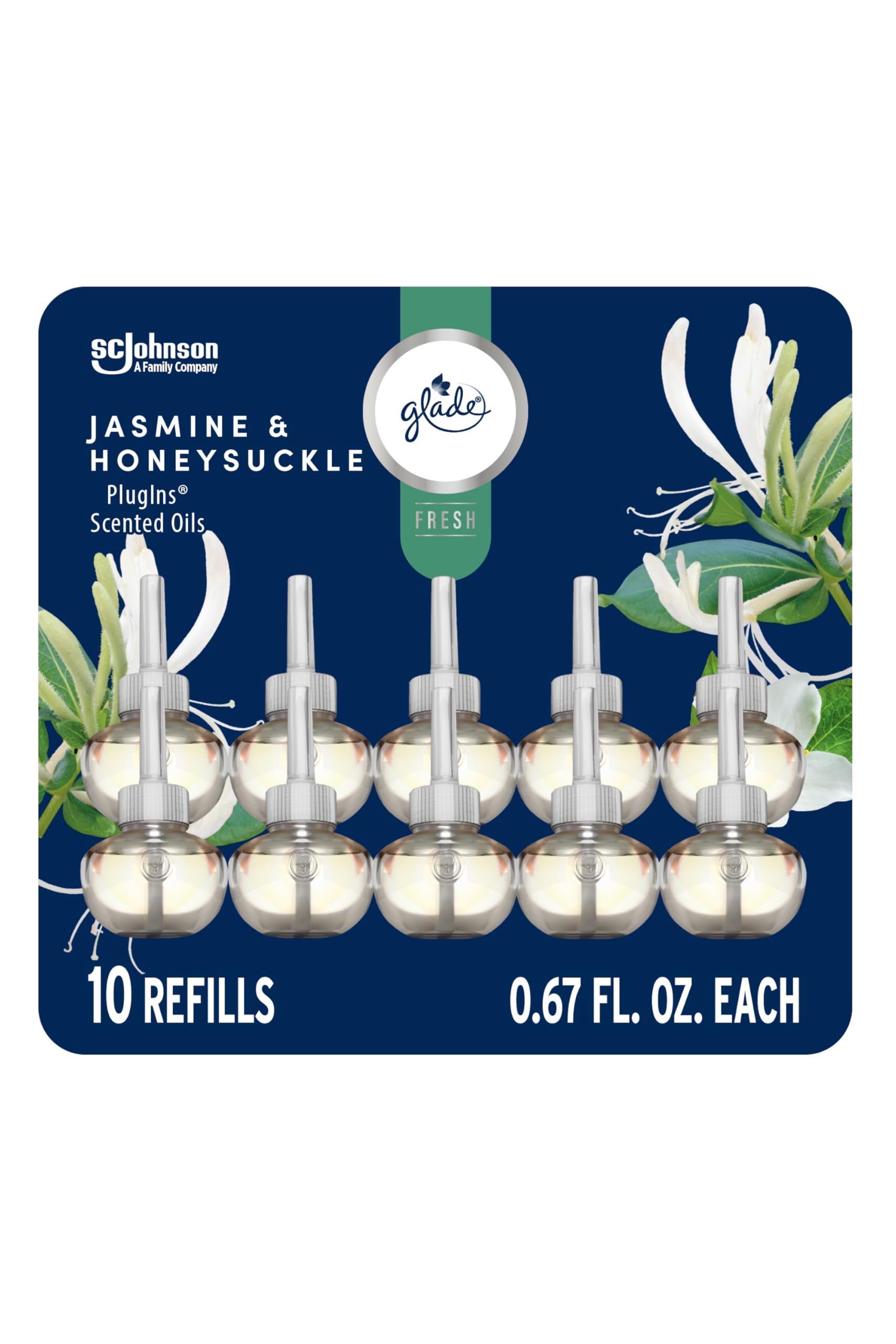 Foto 1 | Recambios Glade Plugins Para Ambientador  Jazmín Y Madreselva  20 Ml X 10 - Venta Internacional.