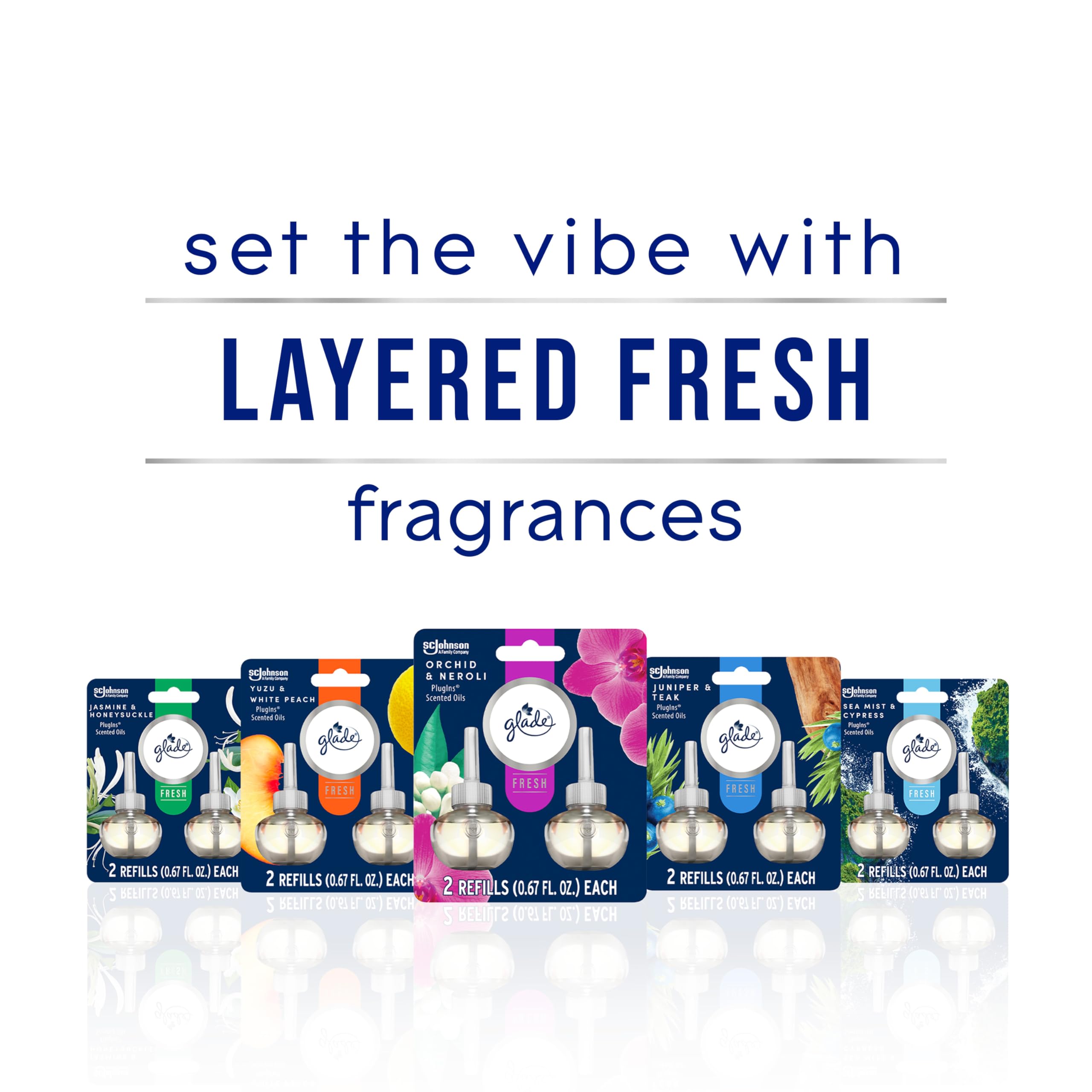 Foto 5 | Refrescos Glade Plugins Para Ambientador Con Forma De Orquídea Y Neroli  99 Ml  Paquete De 5 - Venta Internacional.