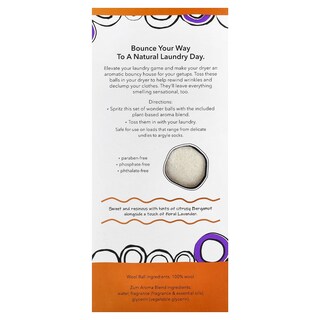 Foto 2 | Bolas Secadoras De Lana Zum Con Mezcla Aromática Ámbar 250 Ml 3 Unidades - Venta Internacional.