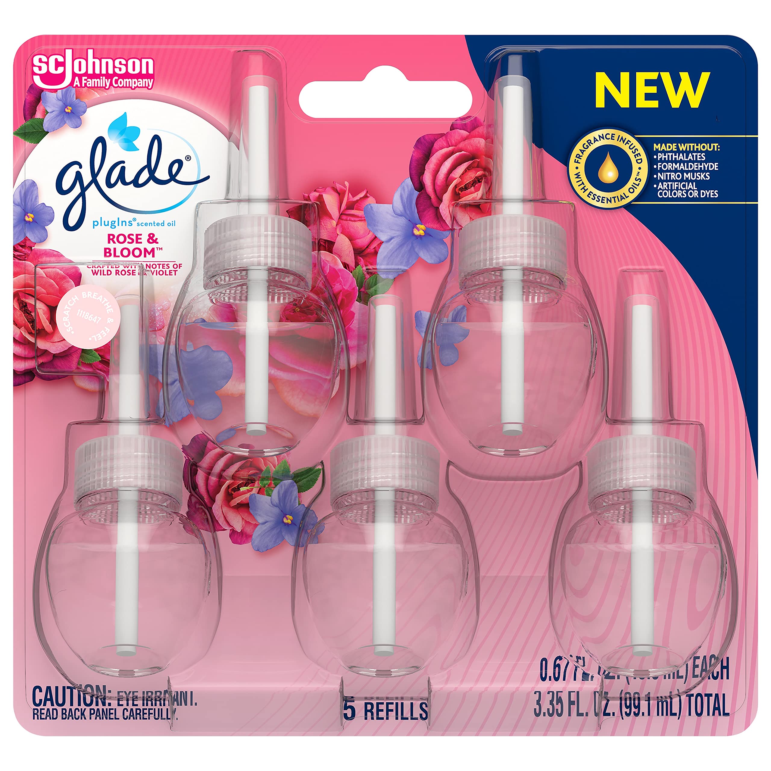Foto 2 pulgar | Refrescos Glade Plugins Para Ambientador Rose & Bloom  99 Ml  Paquete De 5 - Venta Internacional.