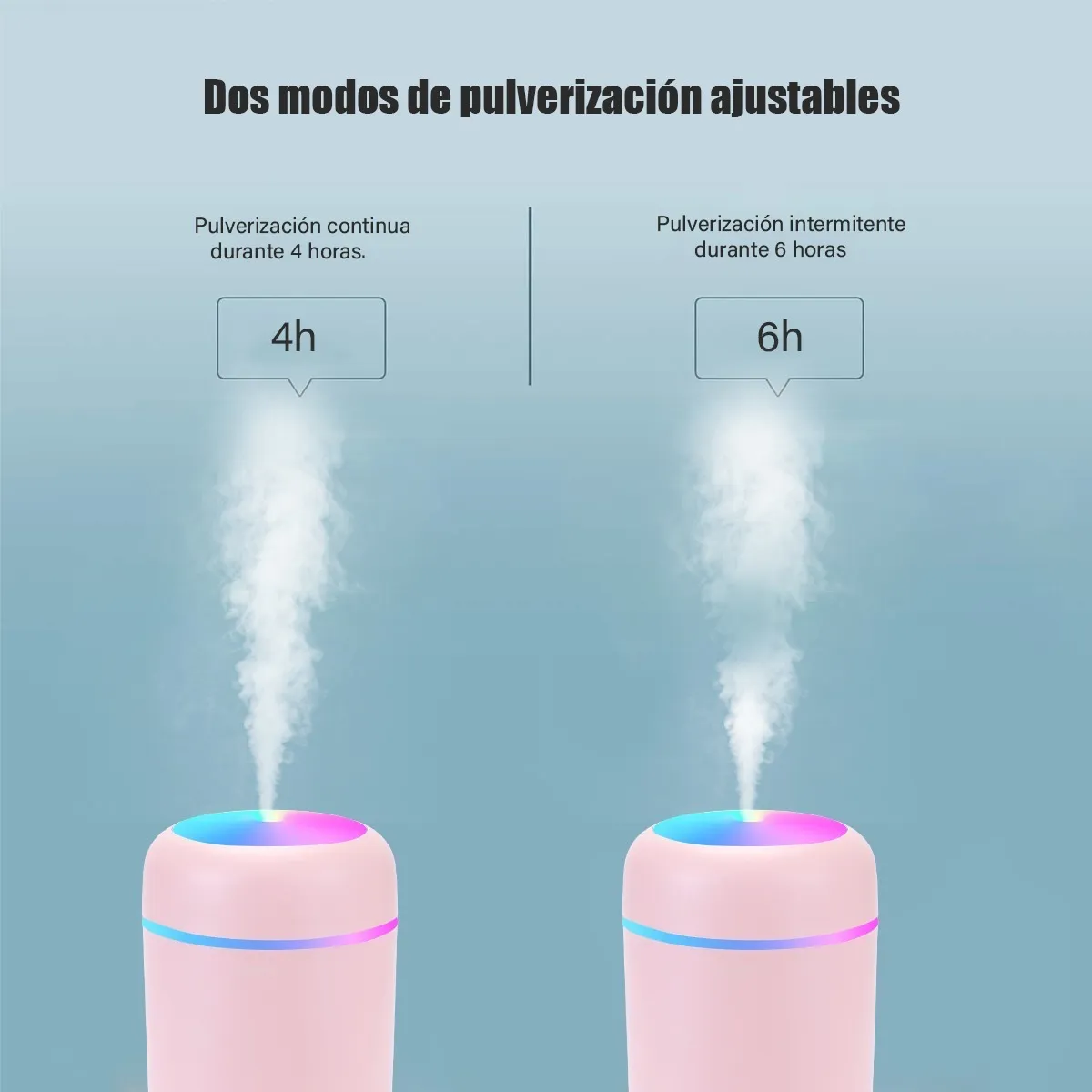 Foto 2 | Humidificador y Difusor Portátil de Aroma con Luz Led color Rosa