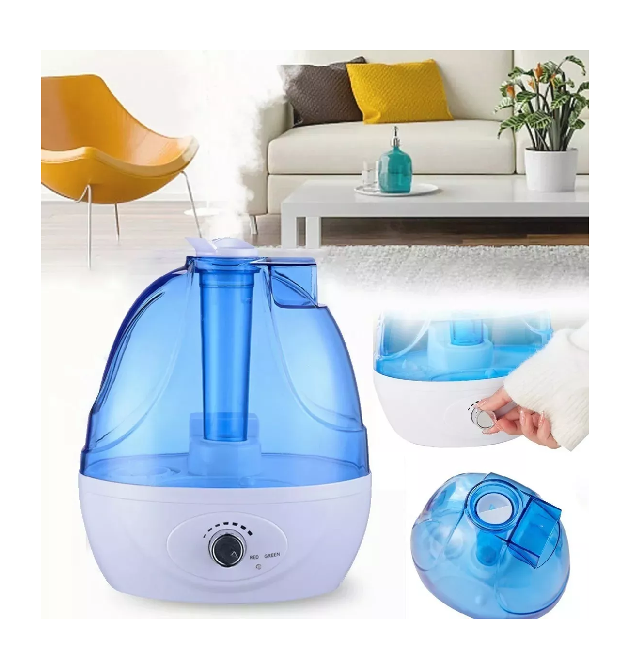 Foto 2 | Humidificador Ultrasónico BELUG color Azul Bebé Niebla Fría Rotación 360°