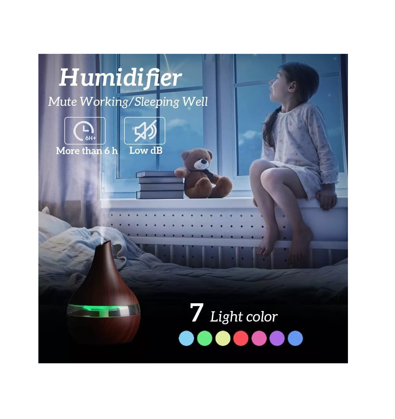 Foto 4 | Difusor de Aromas BELUG color Marrón Eléctrico Humidificador de Aire 300 ML