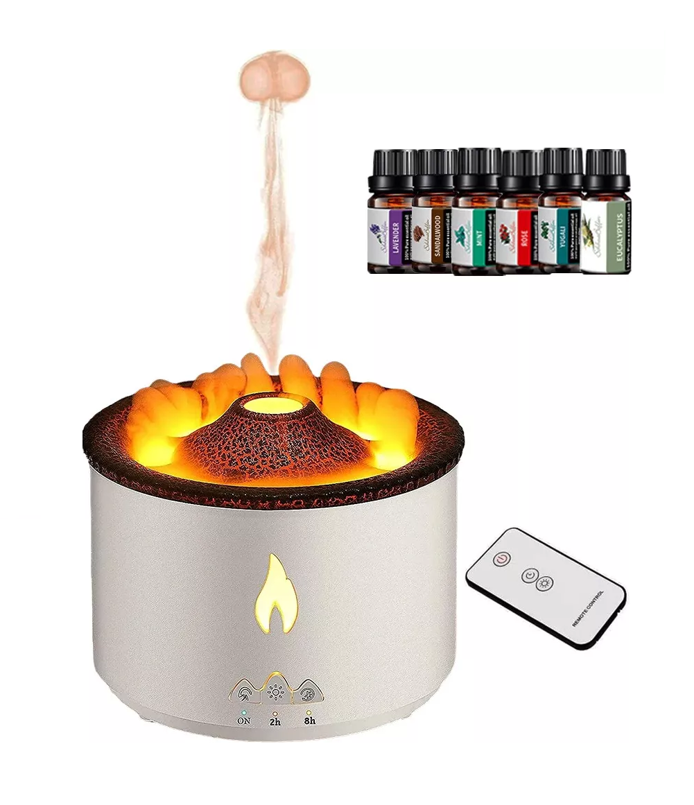 Foto 5 | Difusor De Aromas Humidificador Volcano Flama, Color Blanco