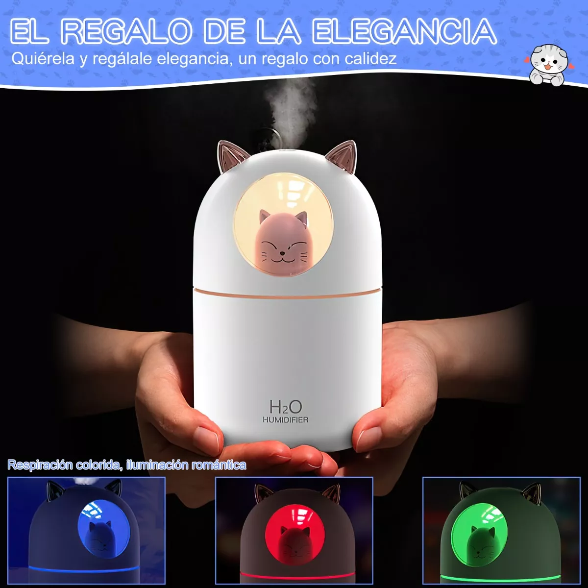 Foto 4 pulgar | Difusor de Aceite de Aromas Humidificador de Aire Eo Safe Imports Esi-9589 Blanco