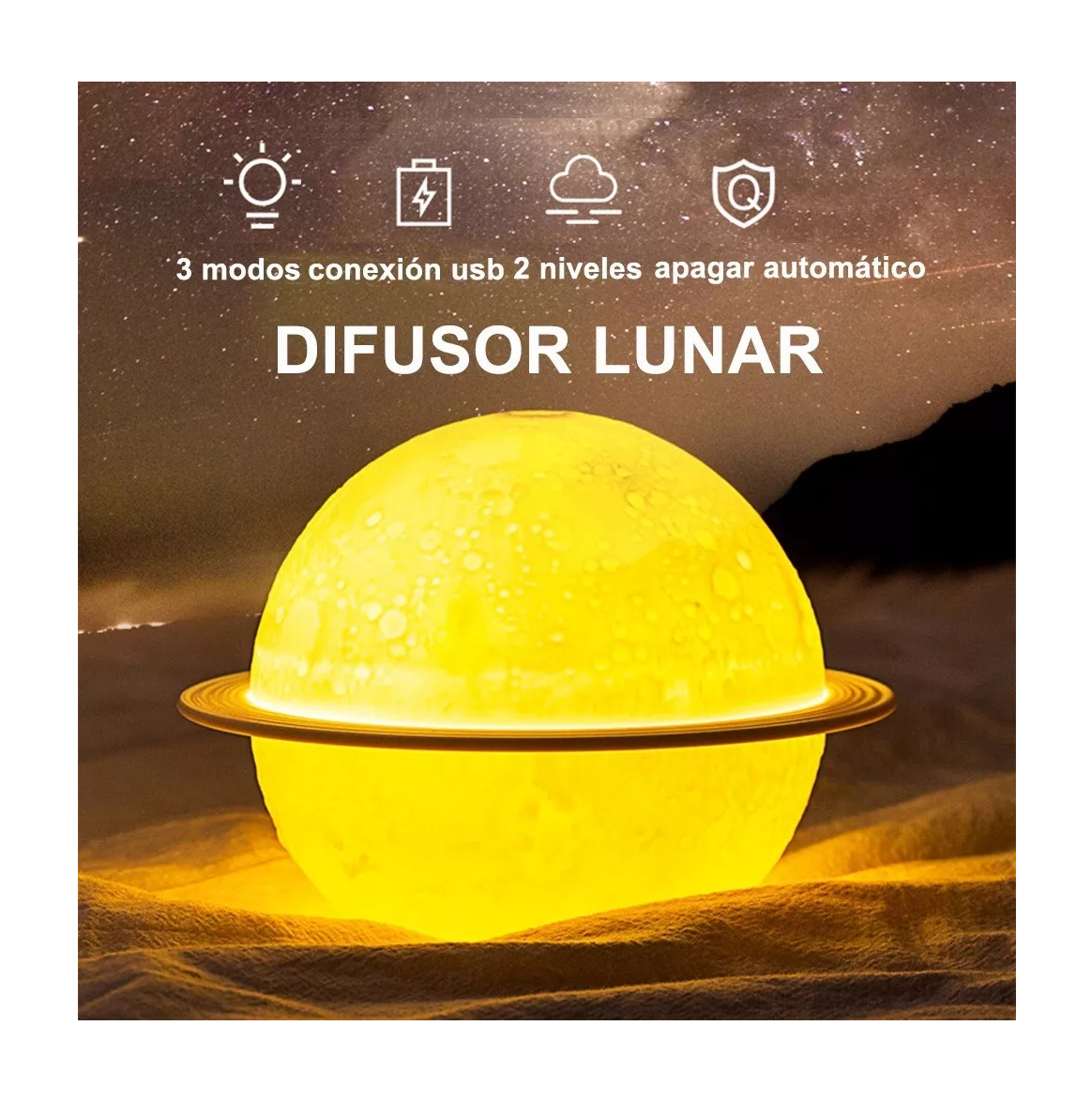 Foto 2 | Difusor de Luna Belug color Blanco