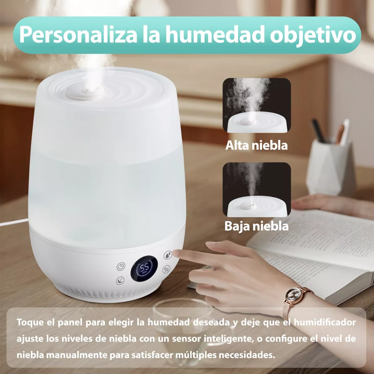 Foto 4 pulgar | Difusor Ultrasónico Humidificador Aromaterapia Eo Safe Imports Esi-11224 Blanco