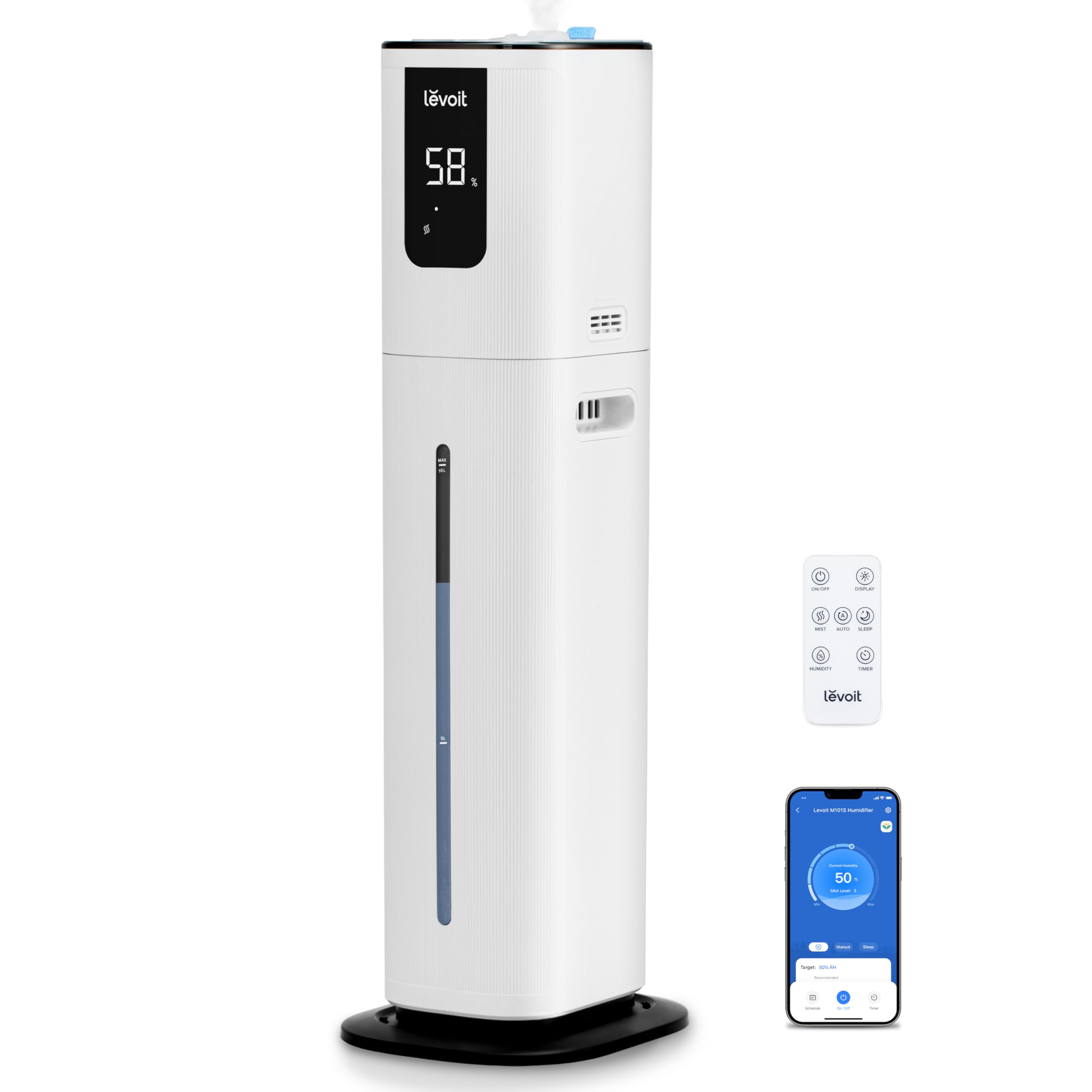 Humidificador Levoit Oasismist 1000s 10l Smart Para 600 Pies² Blanco - Venta Internacional.