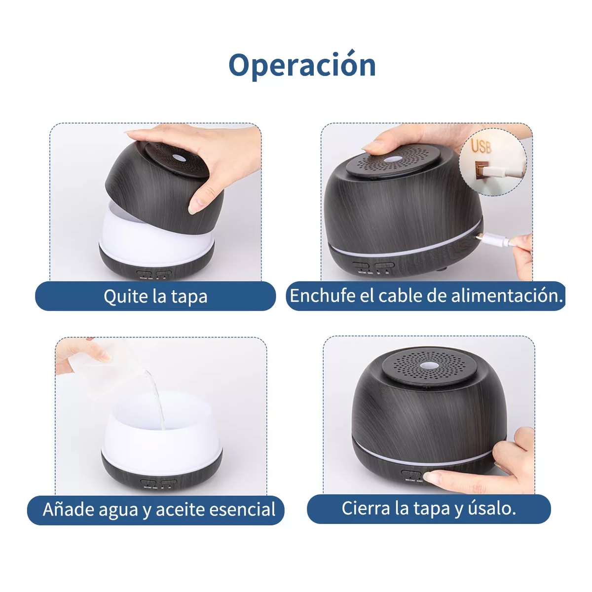 Foto 4 pulgar | Humidificador Difusor de Aceites Esenciales y Aromas Eo Safe Imports Esi-15981 de 300 ml