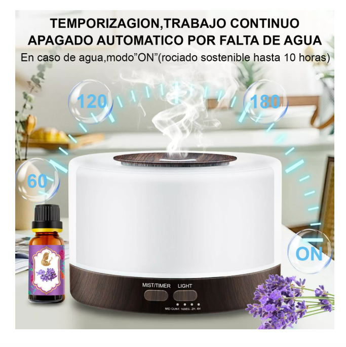 Foto 4 | Difusor De Aceites Esenciales 500ml Reproductor Bluetooth Color Azul Wünd